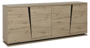 Buffet CRACK Braun - Holzwerkstoff - 45 x 91 x 221 cm