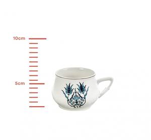 Iznik Kaffeeservice-Set Blau - Weiß - Porzellan - 1 x 1 x 1 cm