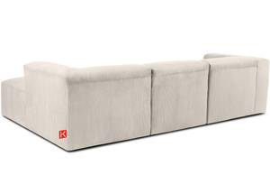 Ecksofa BUFFO 5-Sitzer Creme - Breite: 297 cm - Armlehne beidseitig montierbar - Ecke davorstehend rechts - Ottomane davorstehend rechts