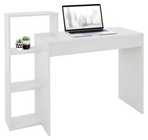 Bureau avec étagère 110x72x40 cm Blanc - Bois manufacturé