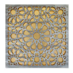 Metallbild Mesmerizing Metal Gold - Silber - Metall - 80 x 80 x 3 cm