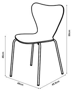 4 chaises de salle à manger Essunga Noir