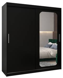 Armoire à portes coulissantes promo t2 Noir - Largeur : 180 cm - 2 porte