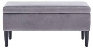 Banc BUREN Gris - Textile - 40 x 40 x 80 cm