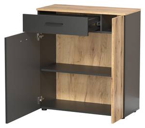 Schuhschrank Esteban Grau - Holz teilmassiv - 36 x 88 x 80 cm