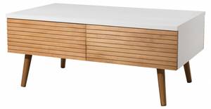 Table basse 4 tiroirs Beige - Bois manufacturé - 50 x 39 x 90 cm