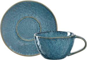 Kaffeetasse + Untertasse Matera Blau - Naturfaser - 2 x 2 x 1 cm