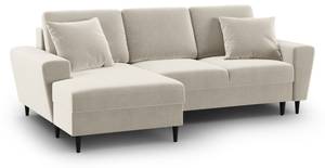 Schlaf-Ecksofa + Box MOGHAN 4 Sitzplätze Beige