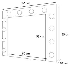 Spiegel ESCADO LED Weiß