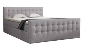 Boxspringbett Doppelbett Loures Lux Silber / Grau - Silbergrau - Breite: 180 cm