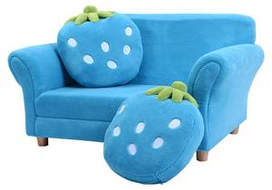 Kindersessel Sessel Sofa Blau - Textil - 55 x 48 x 95 cm