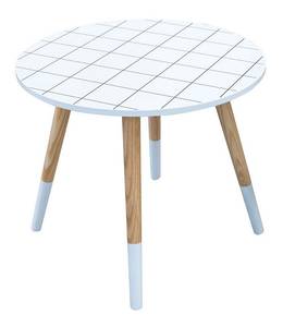 Tables gigognes plateaux à carreaux (Lot Bois manufacturé - 43 x 48 x 43 cm
