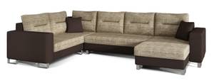 Ecksofa RADOD Beige - Braun - Ecke davorstehend rechts