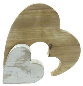 Holzherz FF-511014 Braun - Holz teilmassiv - 21 x 21 x 21 cm