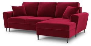 Schlaf-Ecksofa + Box MOGHAN 4 Sitzplätze Rot