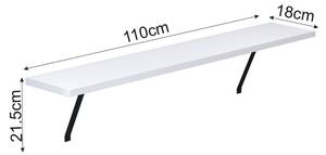 Heizkörperregal Adin Weiß - Breite: 110 cm