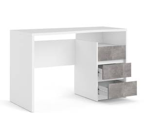 Schreibtisch Fula Grau - Weiß - Holz teilmassiv - 120 x 77 x 57 cm