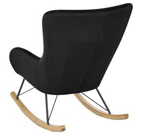 Fauteuil à bascule ELLAN Noir - Chêne clair