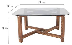 Table basse Dgrillon Marron - Verre - 80 x 40 x 80 cm