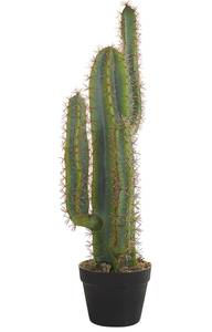 Kunstpflanze CACTUS Schwarz - Grün - Kunststoff - 13 x 78 x 13 cm