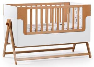 Babybett Tokio Weiß - Holzwerkstoff - Massivholz - Holzart/Dekor - 75 x 200 x 141 cm
