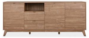 Buffet Budapest Marron - Bois manufacturé - 40 x 83 x 198 cm