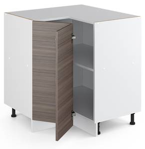 Eckschrank R-Line 29731 Dunkelbraun - Weiß