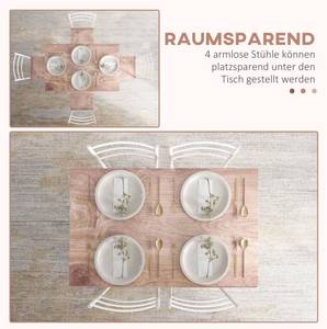 Essgruppe 5er Set 83A-051V81LR Braun - Holzwerkstoff - 70 x 75 x 110 cm