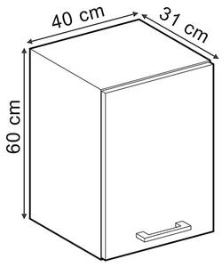 Hängeschrank R-Line 30486 Hochglanz Bordeaux - Weiß