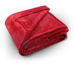 Couverture polaire unie "PILONGA" Rouge - 180 x 220 x 220 cm