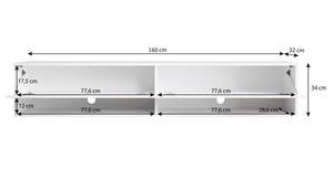 TV-Schrank ALYX 160 cm ohne LED Wotan Braun - Holzwerkstoff - 160 x 34 x 32 cm