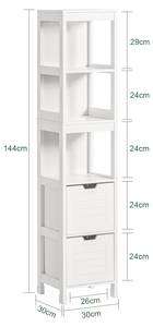 Meuble Colonne Salle de Bain FRG126-W Blanc