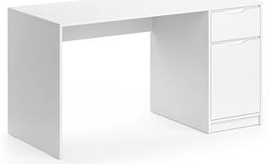 Bureau Ruben 140cm blanc Blanc - Bois manufacturé - 140 x 75 x 65 cm