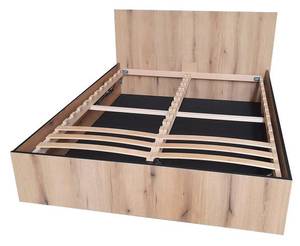 Bett mit Bettkasten ELPHEGE Grau - Holzwerkstoff - 155 x 87 x 196 cm