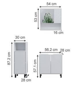 Mobilier de salle de bains Agasta Blanc