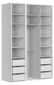 Kleiderschrank Flex Weiß - Holzwerkstoff - 150 x 240 x 66 cm