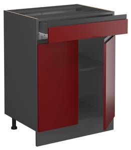 Meuble cuisine R-Line 39718 Anthracite - Rouge