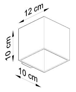 Wandleuchte Quad Anthrazit