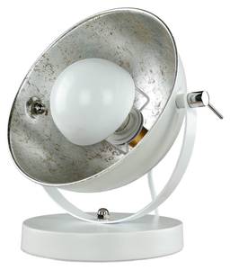 Tischlampe BARAN Graumetallic - Silber - Silber / Grau - Silbergrau - Weiß