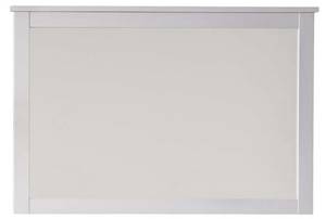 Miroir Orla Blanc - En partie en bois massif - 91 x 62 x 3 cm