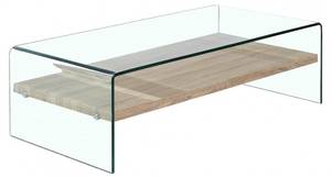 Table basse avec étagère - ICE Verre - 110 x 35 x 55 cm