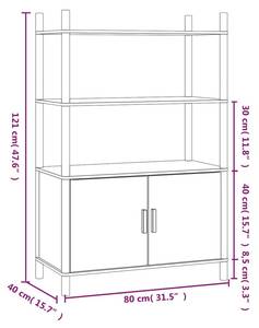 Highboard DE9588 Weiß