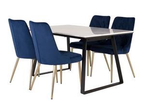 Essgruppe Estelle 1 (5-teilig) Blau - Massivholz - 90 x 75 x 140 cm