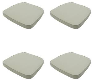 Gartenkissen Canvas 4er Set Beige - Hellbraun