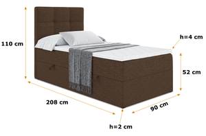 Boxspringbett  MARCE Braun - H3