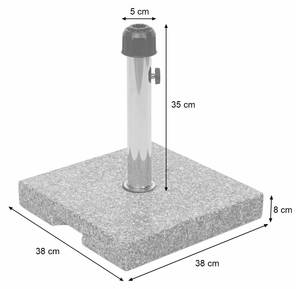 Sonnenschirmständer F92 Grau - 38 x 38 cm