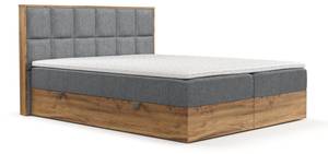 Premium Boxspringbett Makalu Stoff Neve Dunkelgrau - Breite: 169 cm