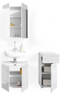 Salle de bain Freddy blanc br Blanc - Bois manufacturé - 56 x 60 x 34 cm