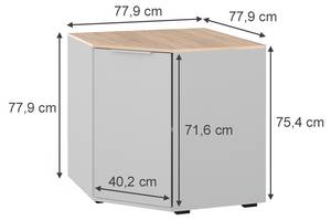 Sideboard Betti 41615 Weiß - 78 x 76 x 78 cm