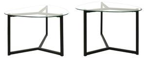 Table basse Lunaria Noir - Verre - 58 x 40 x 82 cm